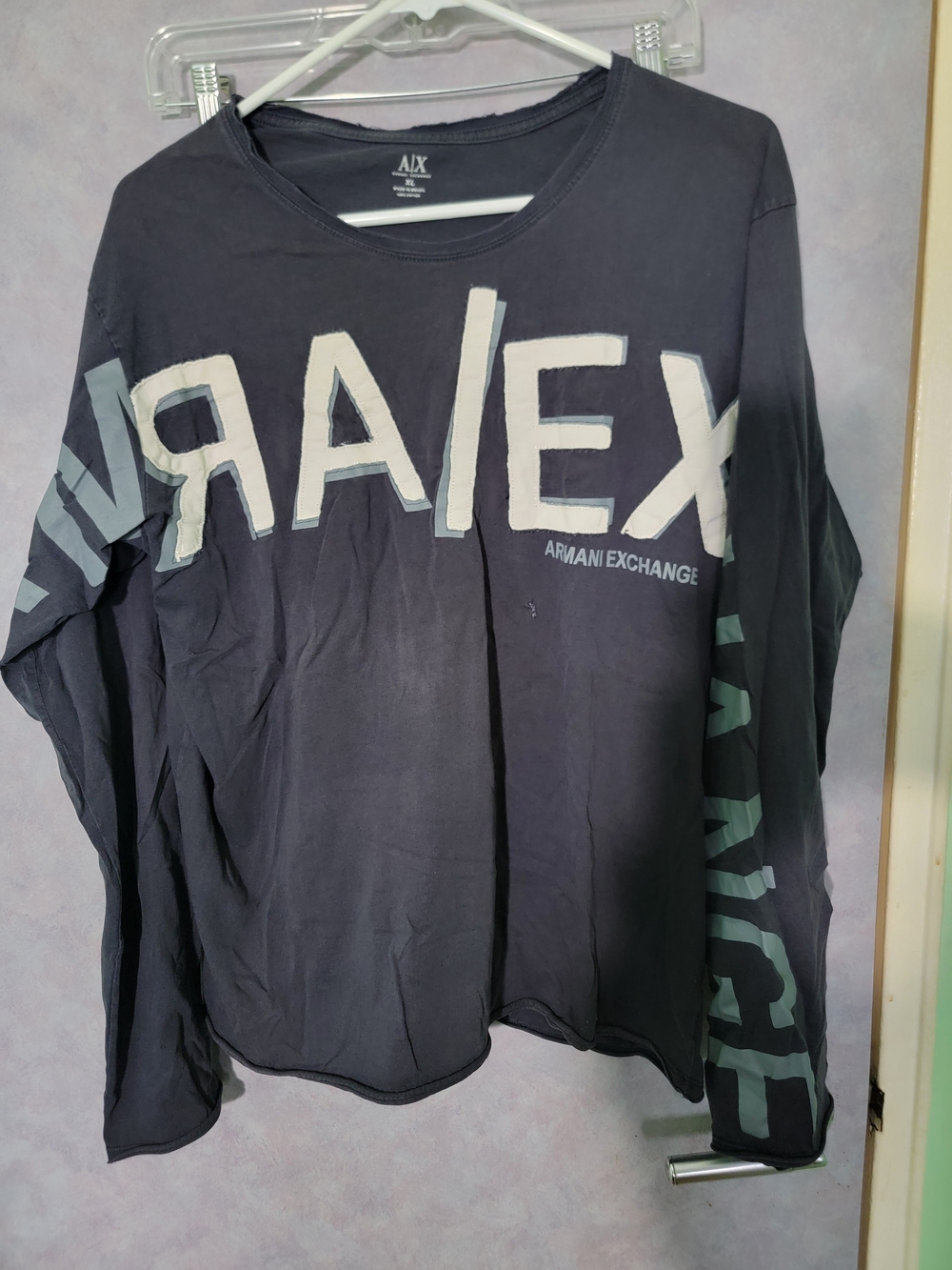 Free With Purchase Armani Exchange Men's Long Sleeve Logo Tee -